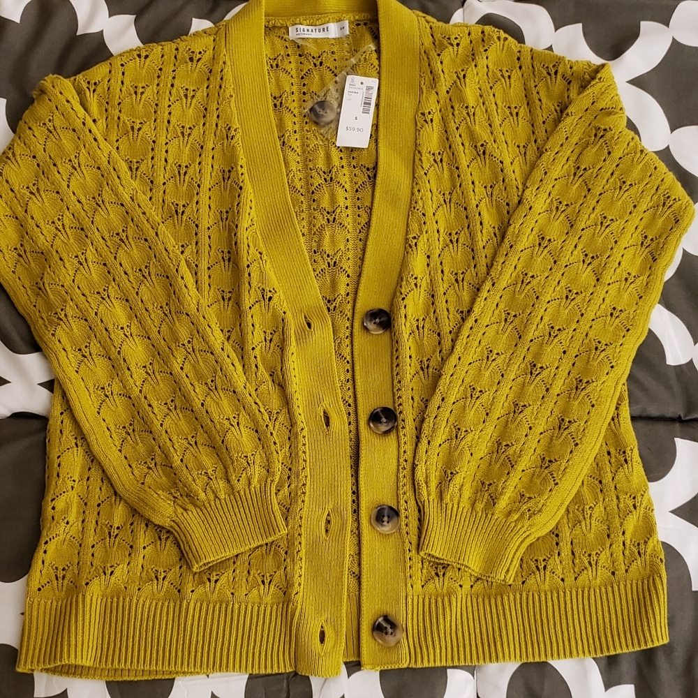 Reitmans Small Yellow Cardigan